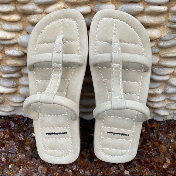 NIB New Free People Silver/Light Gray Hadden Leather Slip On Sandal Size 9 Boho - Picture 6 of 12